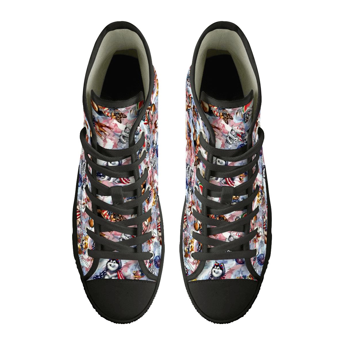 8 Patriot Designs, Women's High Top Canvas Shoes