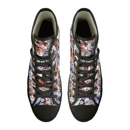 8 Patriot Designs, Women's High Top Canvas Shoes
