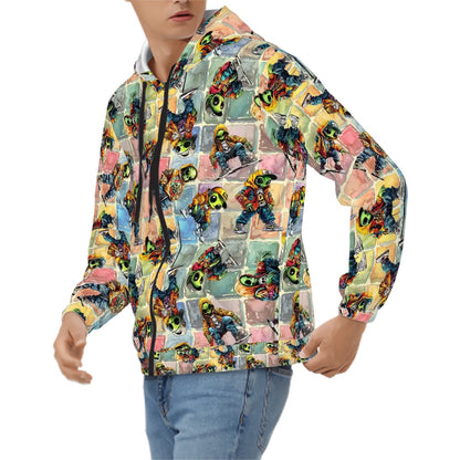 6 Awesome Alien Designs, Adult Zip Up Hoodie