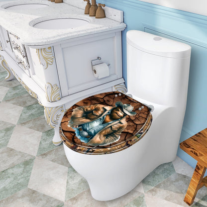 Bigfoot / Sasquatch Cowboy, Universal Toilet Seat