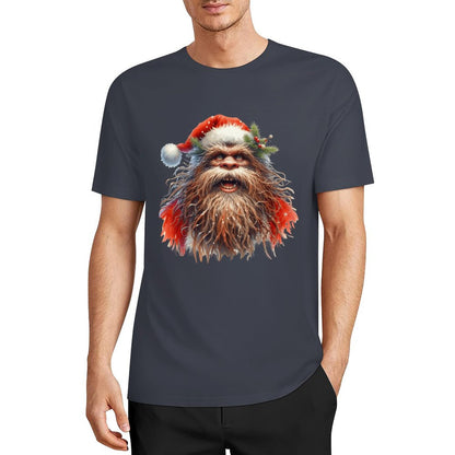 Bigfoot - Sasquatch Santa Short Sleeve Cotton T-Shirt