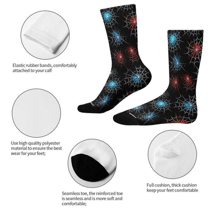 Colorful Spider Webs, Children’s Polyester Socks