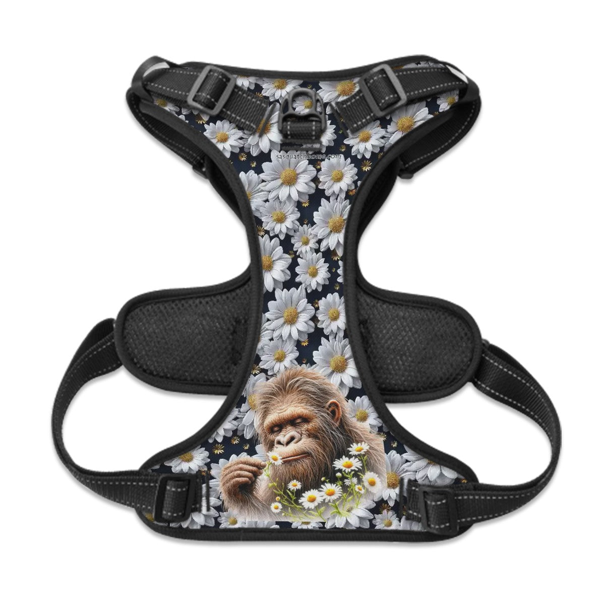 Bigfoot, Sasquatch & Daisies, Oxford Fabric Dog Harness