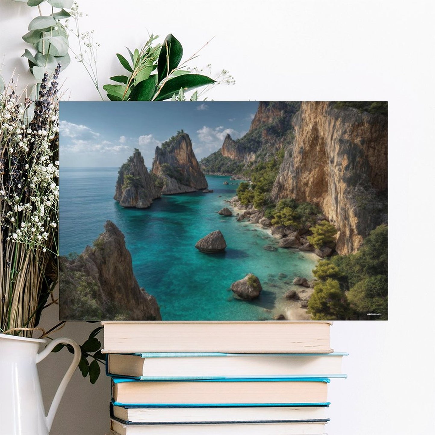 Tropical Dream, Vintage Framed Canvas Art - 2 Sizes – Made in the USA