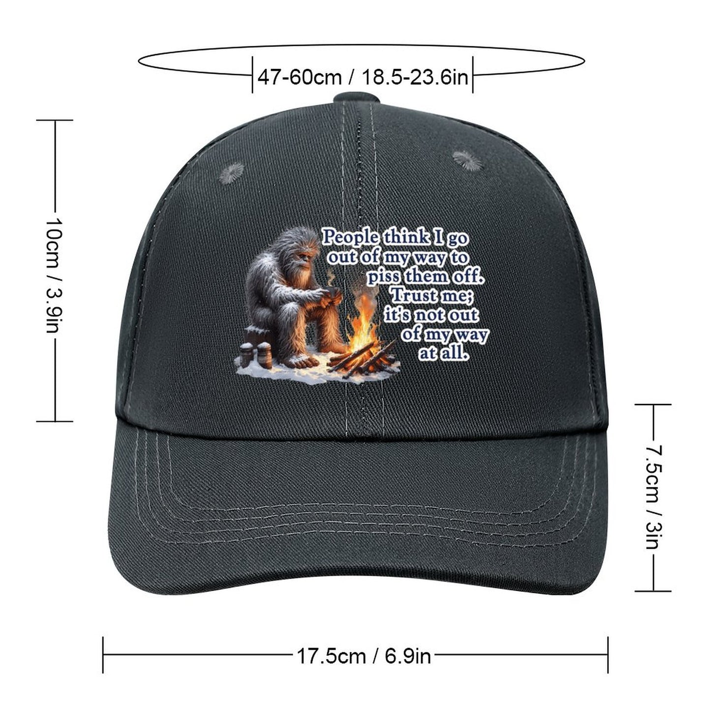 Sasquatch, Bigfoot, "Some people think..", Baseball Cap – 8 Colors