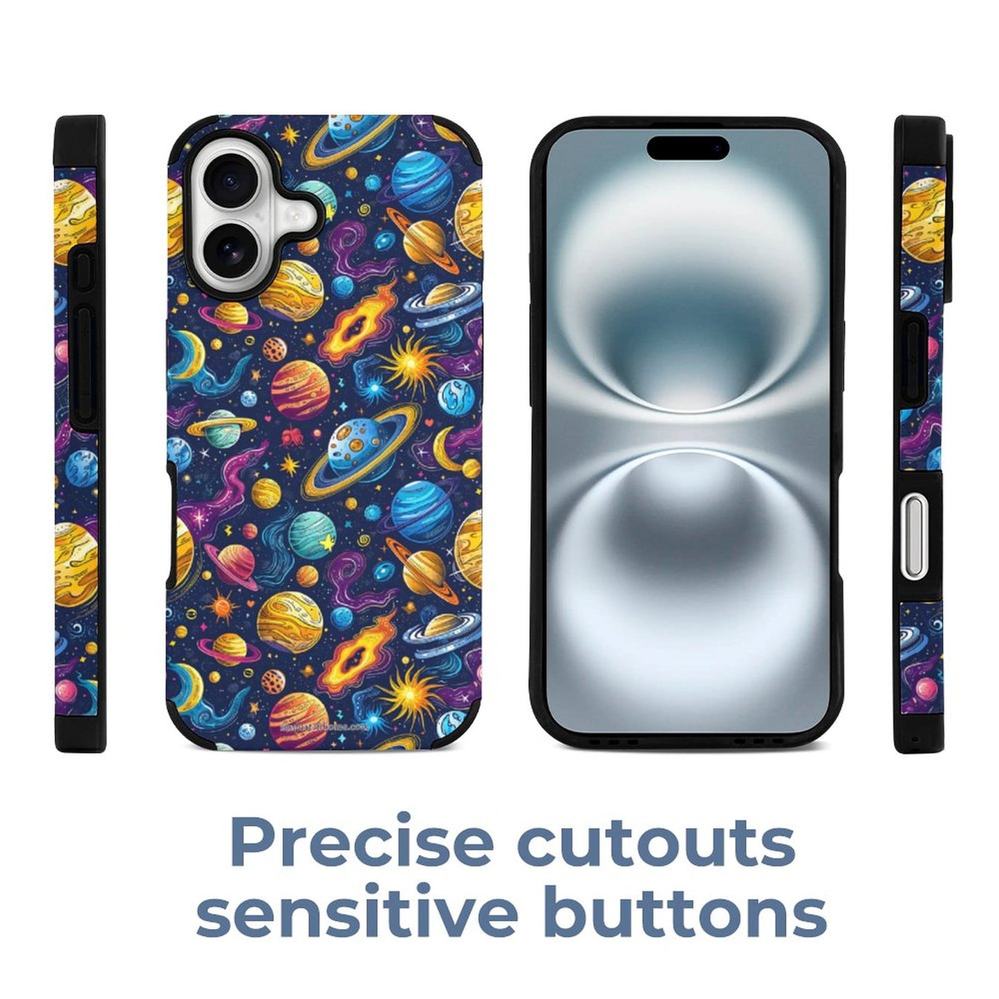 12 Galaxy Outer Space Designs, Microfiber iPhone 16 Cases