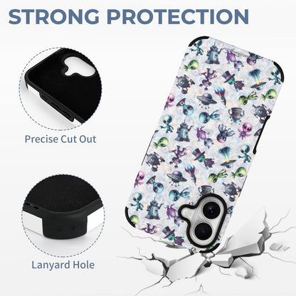 6 Alien Designs, Microfiber iPhone 16 Cases