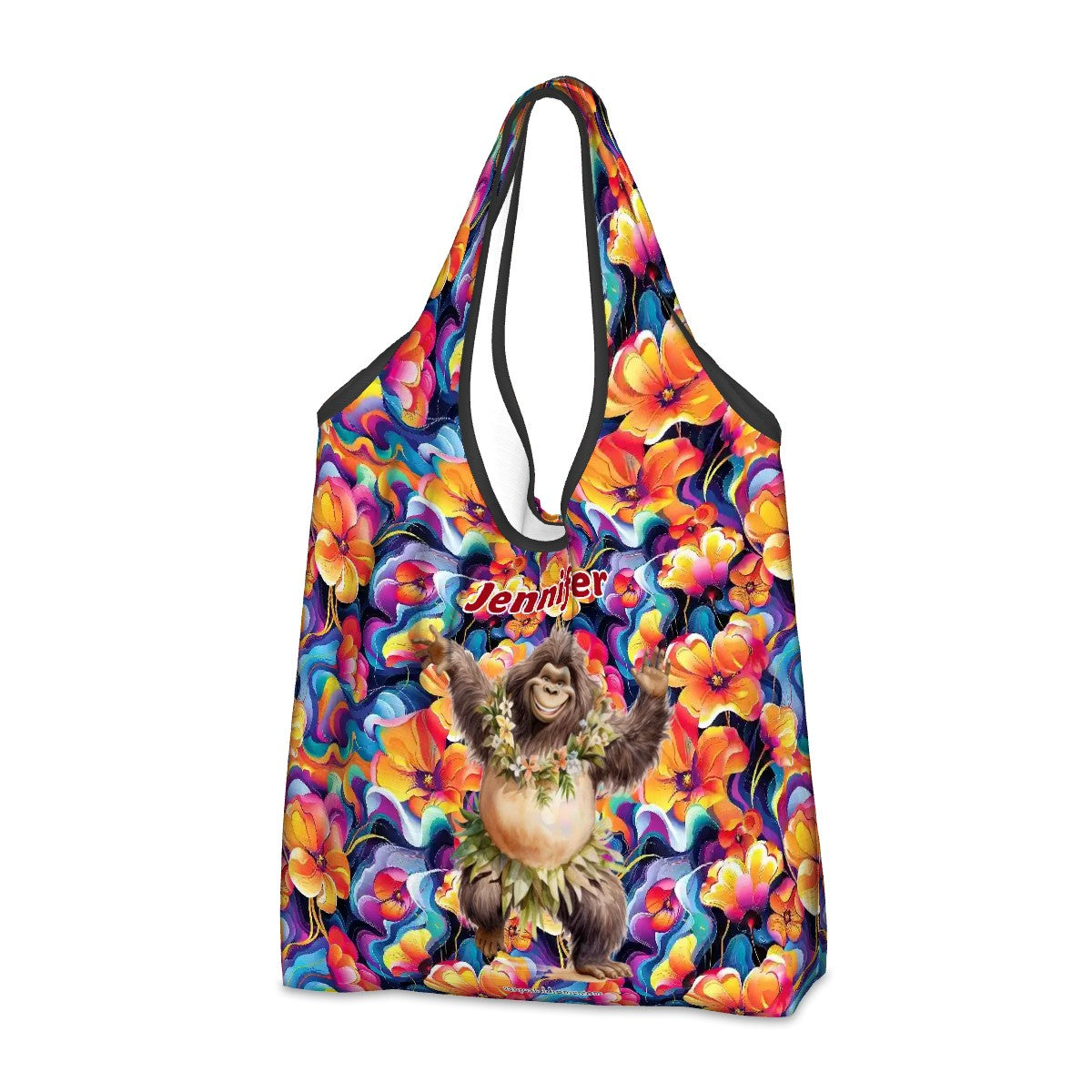 Dancing Hawaiian Bigfoot / Sasquatch, Reusable Folding Bag