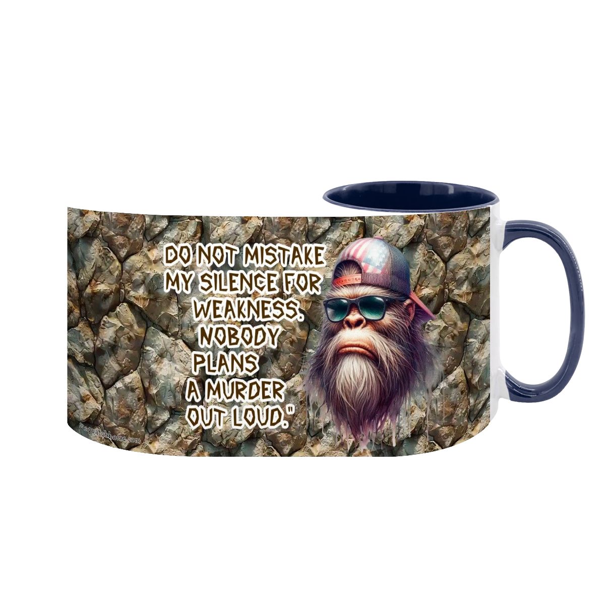 Sarcastic Sasquatch "Do not mistake..", Large 15 Ounce Colorful Mugs – Made In USA