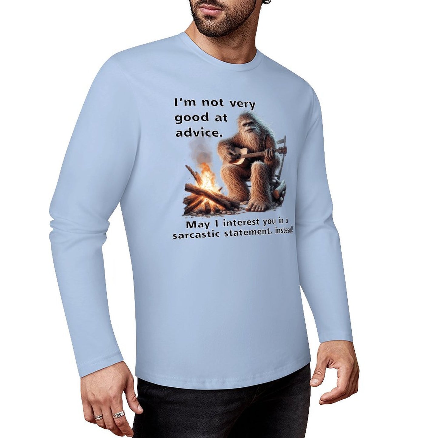 Bigfoot - Sasquatch "I'm not very good..",  Cotton Unisex Long Sleeve T-shirt