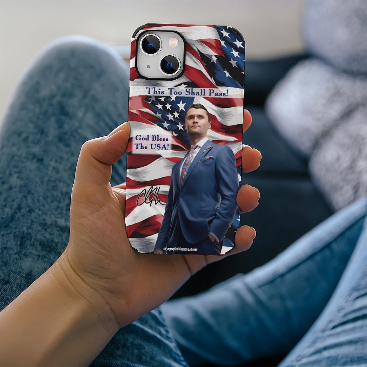Charlie Kirk Memorial, Microfiber iPhone 13 Cases