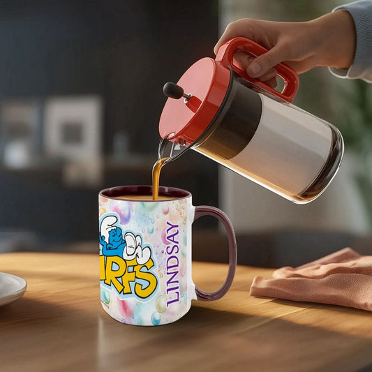 Smurfs Large 15 Ounce Colorful Mugs – Made In USA