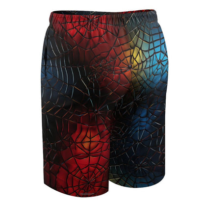 Colorful Spider Webs. Children’s Beach Pants, Swim Shorts