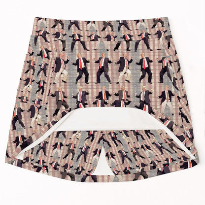 10 Donald Trump Designs, Women’s Milk Silk Sports Skorts with Pockets
