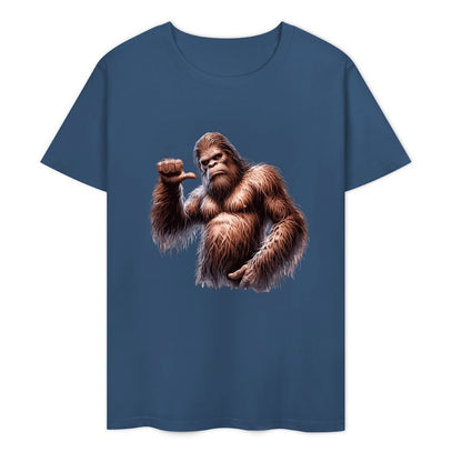 Bigfoot - Sasquatch Pointing at self Short Sleeve Cotton T-Shirt