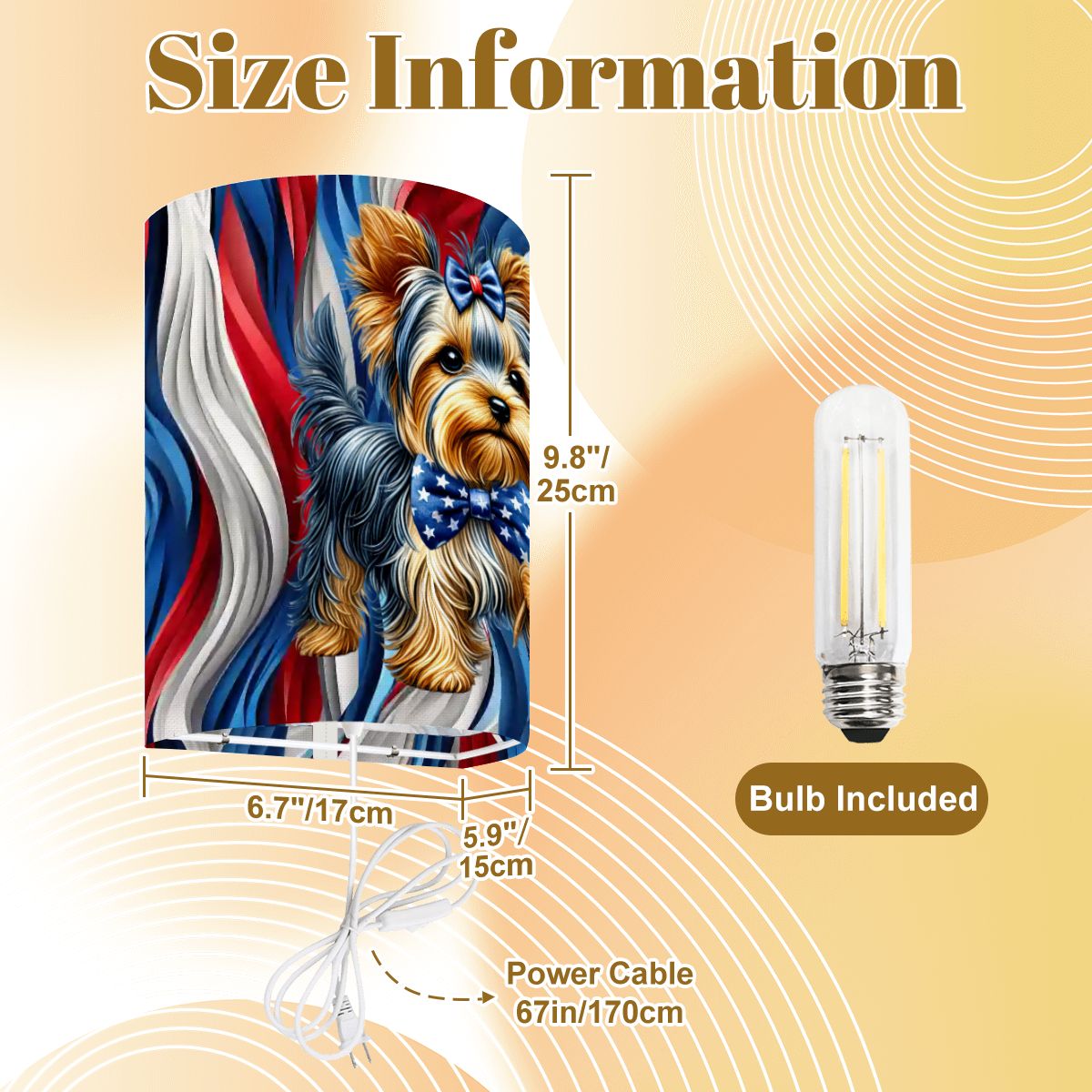 Patriotic Puppy, Wall Sconces, Set of 2, Plug In