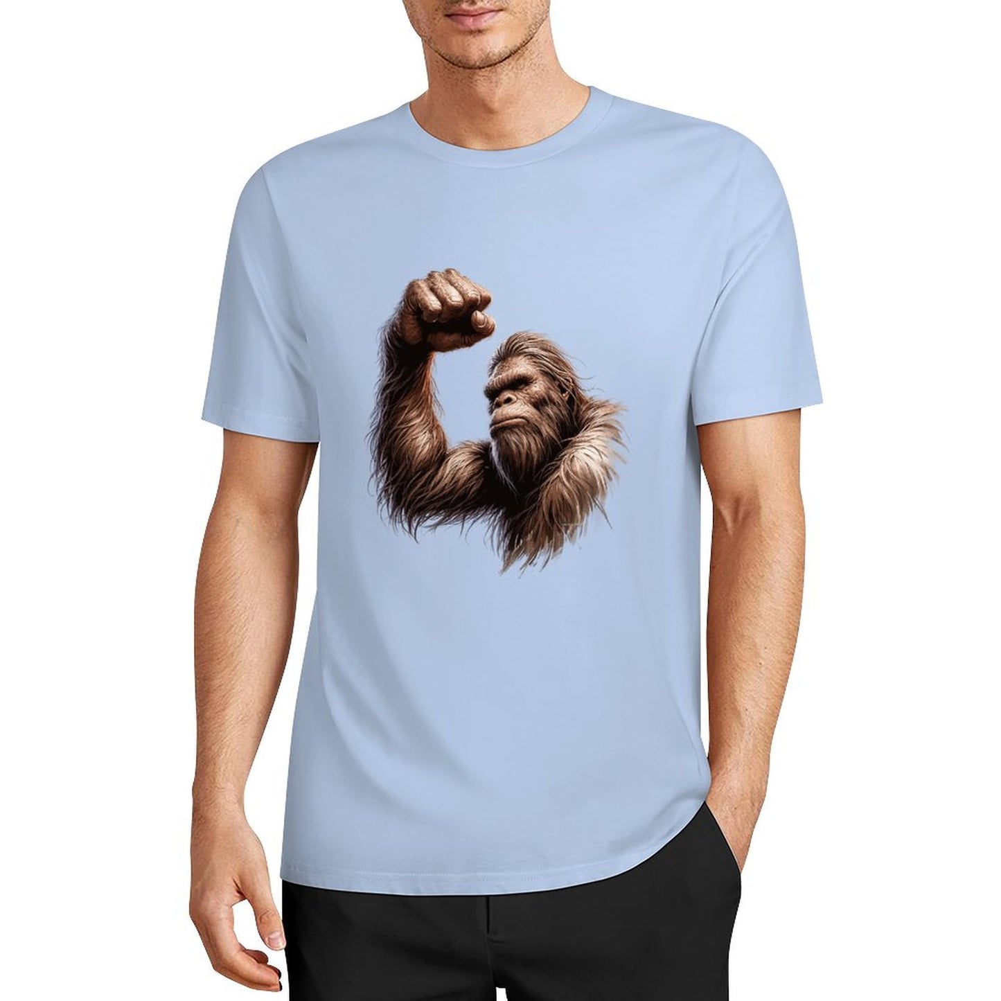 Bigfoot - Sasquatch Big Muscle Short Sleeve Cotton T-Shirt