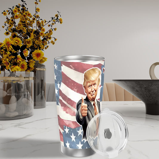 Trump "Dumbest way", Themed 40 oz Travel Coffee Mug with a Straw