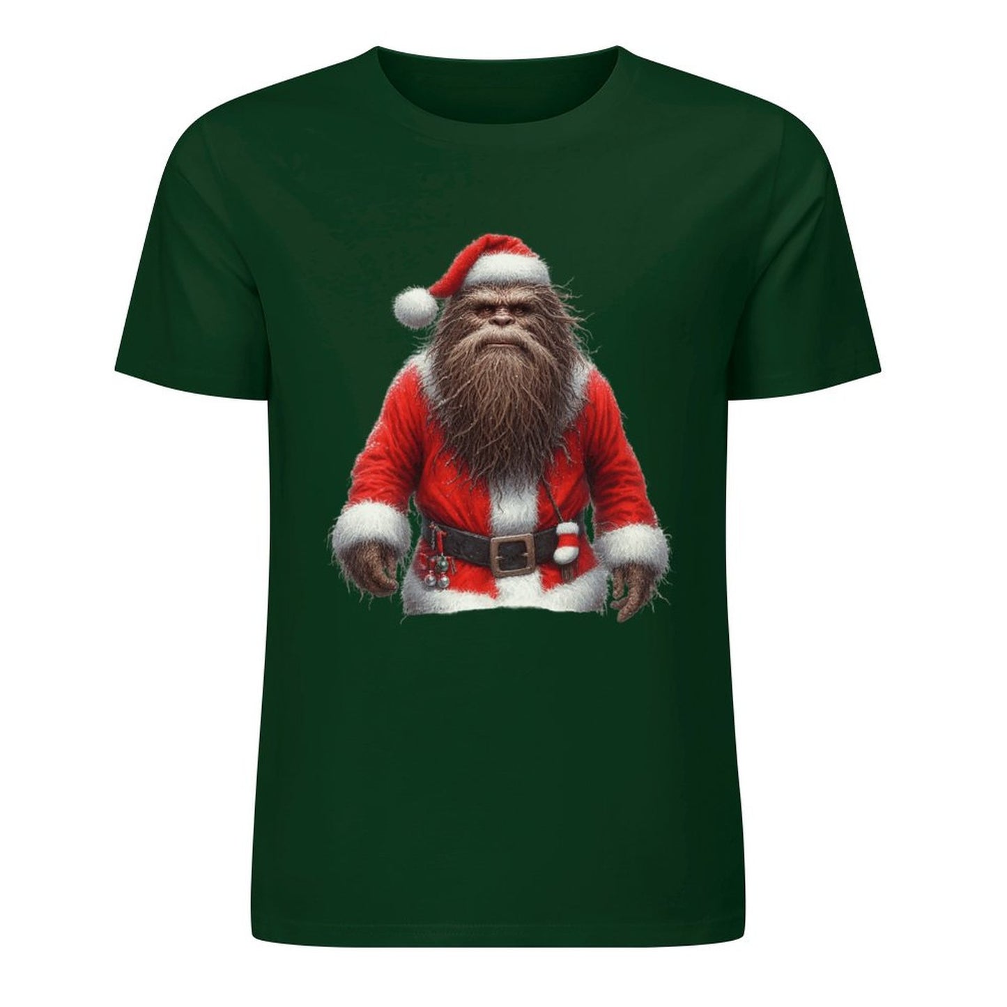 Bigfoot - Sasquatch Santa Short Sleeve Cotton T-Shirt