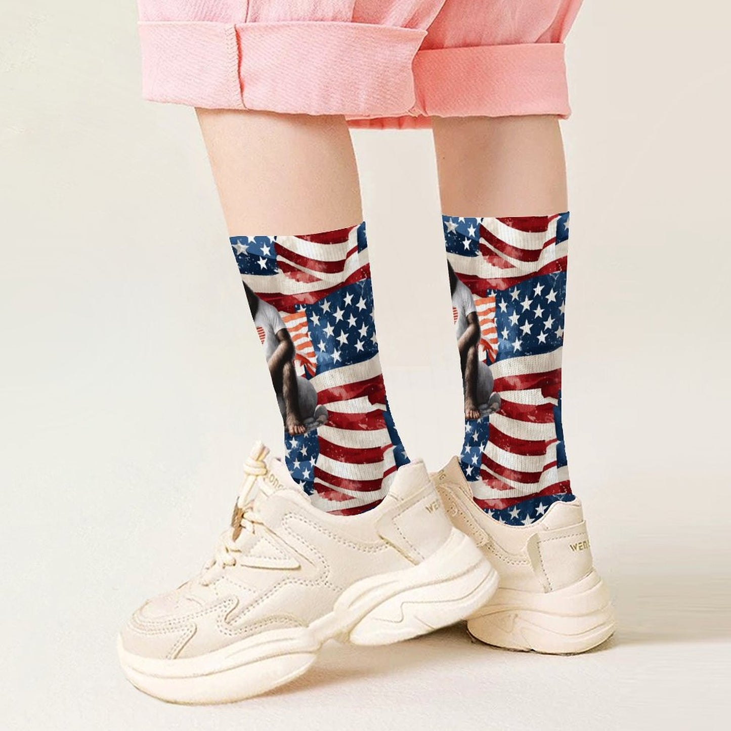 Patriot Bigfoot Sasquatch, Children’s Polyester Socks