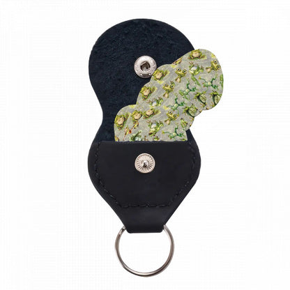 6 Guitar Picks with Keychain Snap Case- 10 Animal Designs – 3 Thicknesses