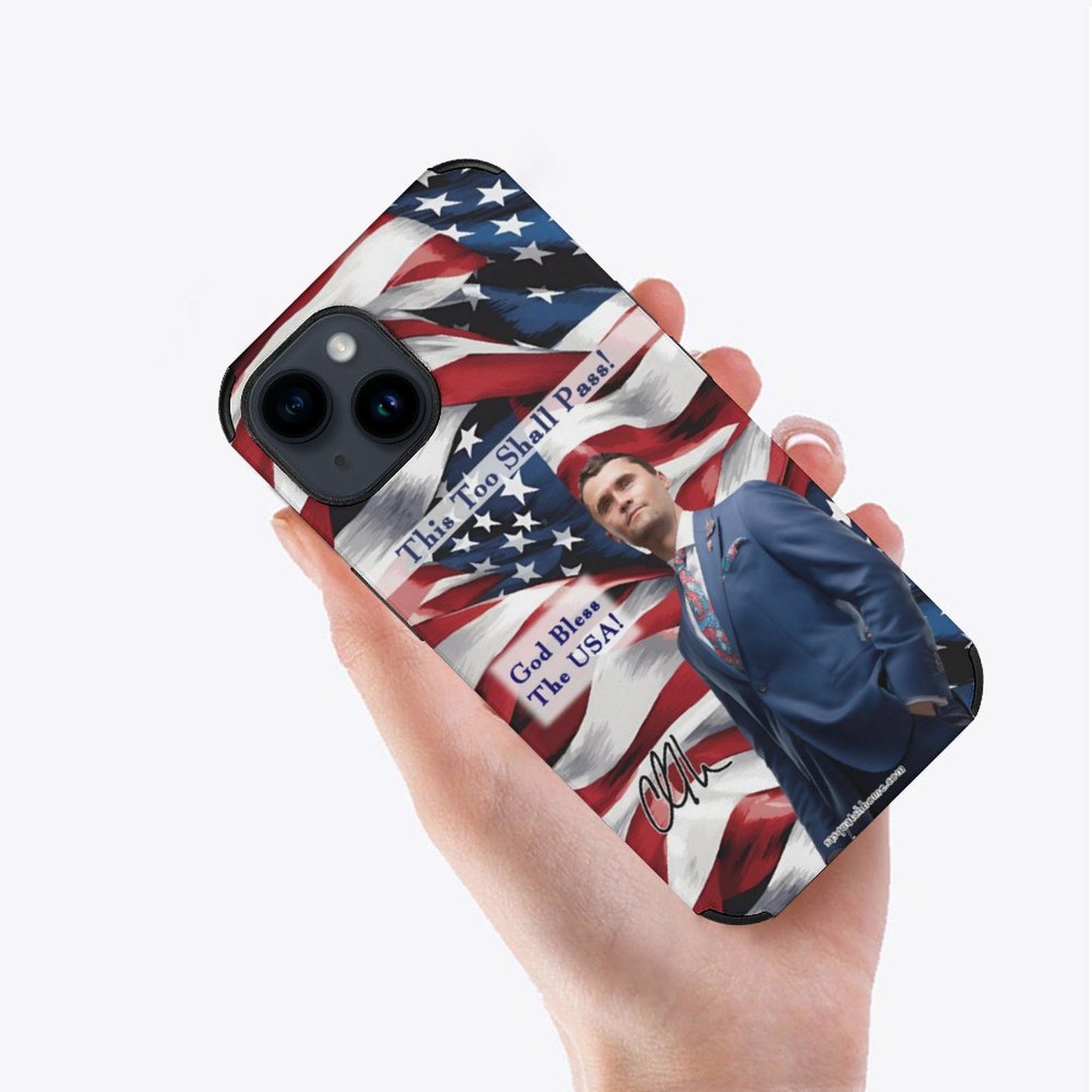 Charlie Kirk Memorial, Microfiber iPhone 14 Cases