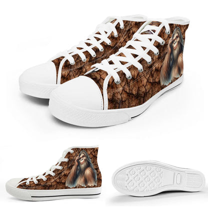 Female Bigfoot Sasquatch, Women's High Top Canvas Shoes