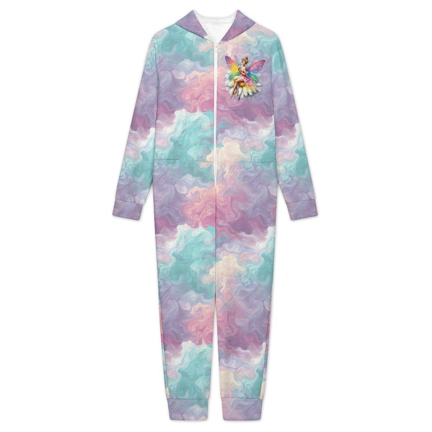 Fairy, Youth Flannel Footless Zip up Pajama Jumpsuit