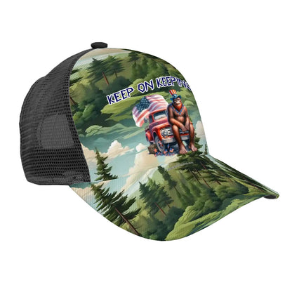 Bigfoot, Sasquatch, "Keep on keeping on", Baseball Cap, Polyester Twill