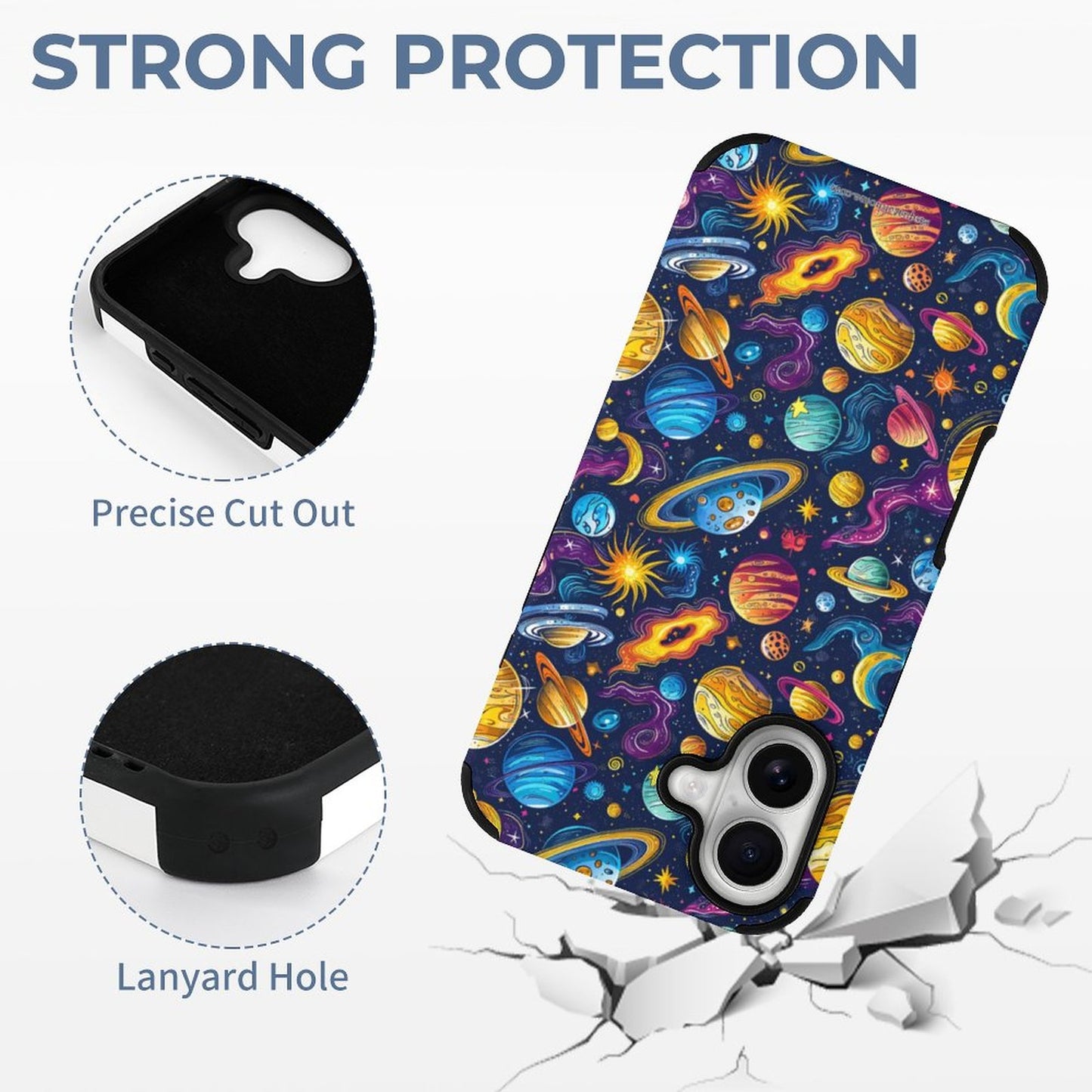 12 Galaxy Outer Space Designs, Microfiber iPhone 16 Cases