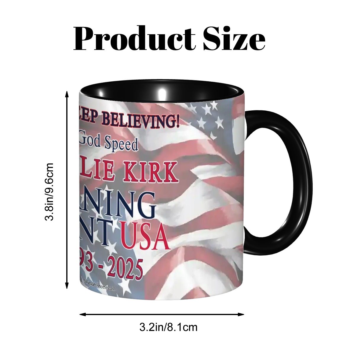 Charlie Kirk Memorial, Standard Colorful Coffee Mug (11oz) (Made in USA)