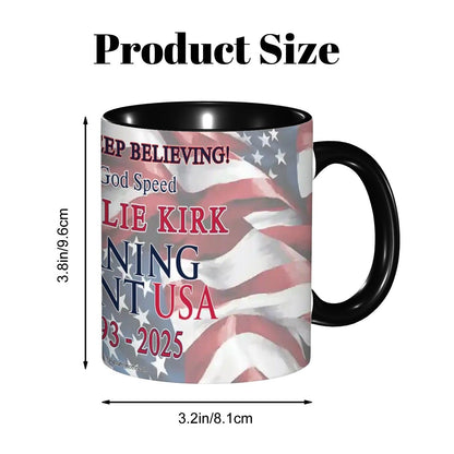Charlie Kirk Memorial, Standard Colorful Coffee Mug (11oz) (Made in USA)