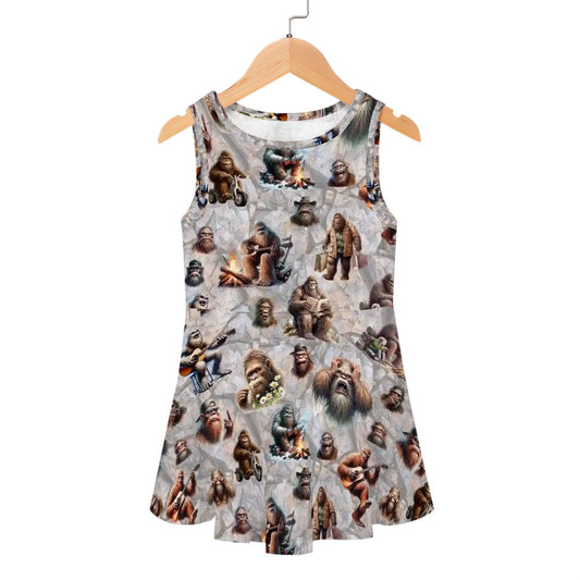 10 Bigfoot / Sasquatch Designs, Girl’s Sleeveless Dress