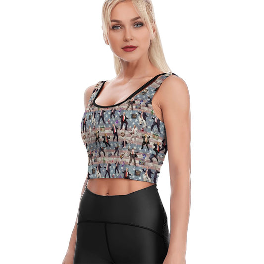 20 Trump Designs, Women’s Strappy Sports Bra, Yoga Top