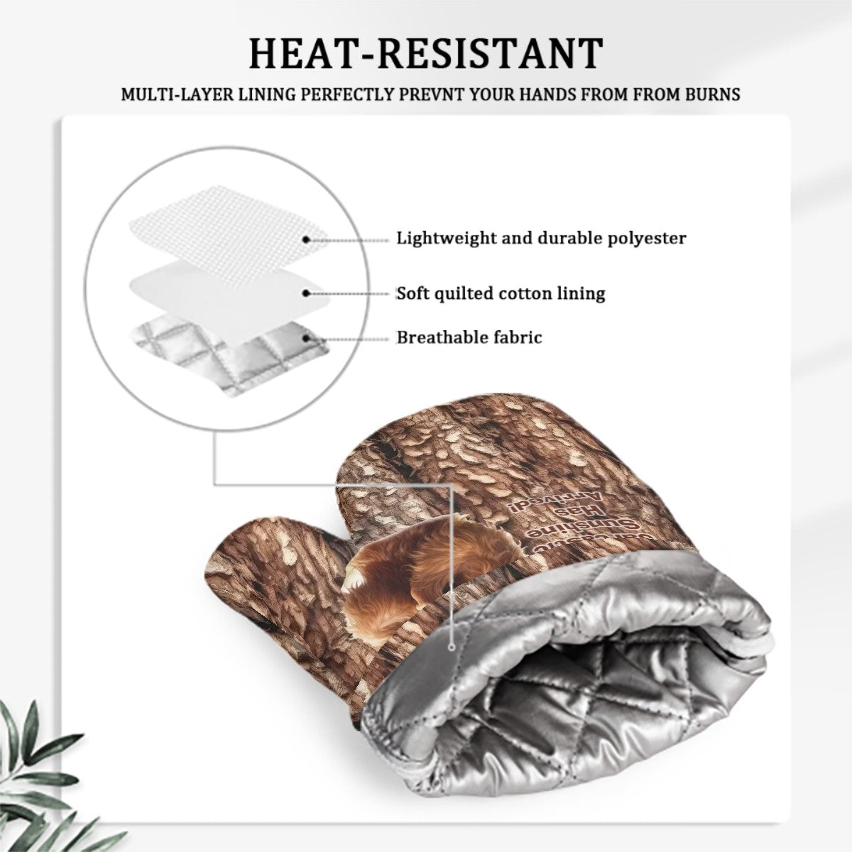 Set of 2 Silicone Heat Resistant Oven Mitts