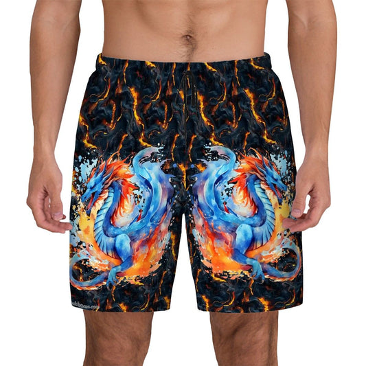 Dragon, Men Beach Shorts / Swim trunks with 4 Pockets