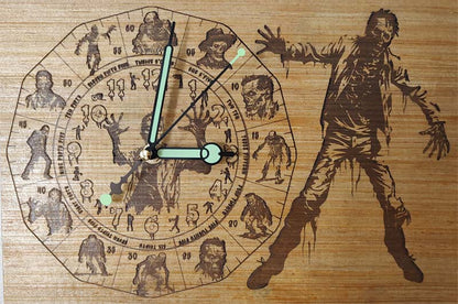 8"x14" "Zombie 1" Art Board Clock