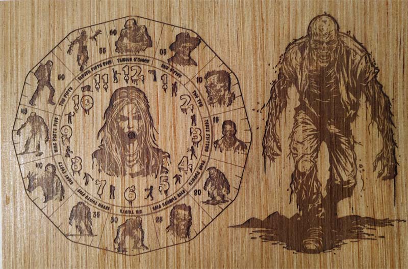 8"x14" "Zombie 2" Art Board Clock