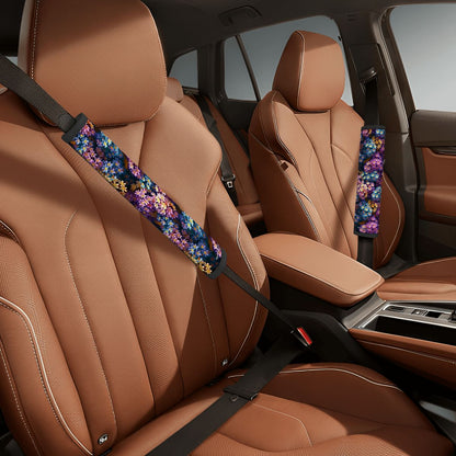 10  Flower Designs, Seat Belt Cover Pad For Adults 2 Pcs
