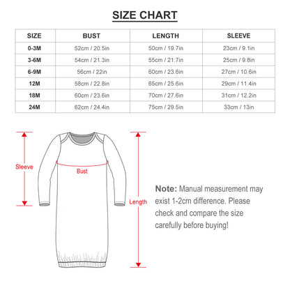 16 Bigfoot / Sasquatch Designs, Baby Long Sleeve Faux Cotton Sleeper Gown