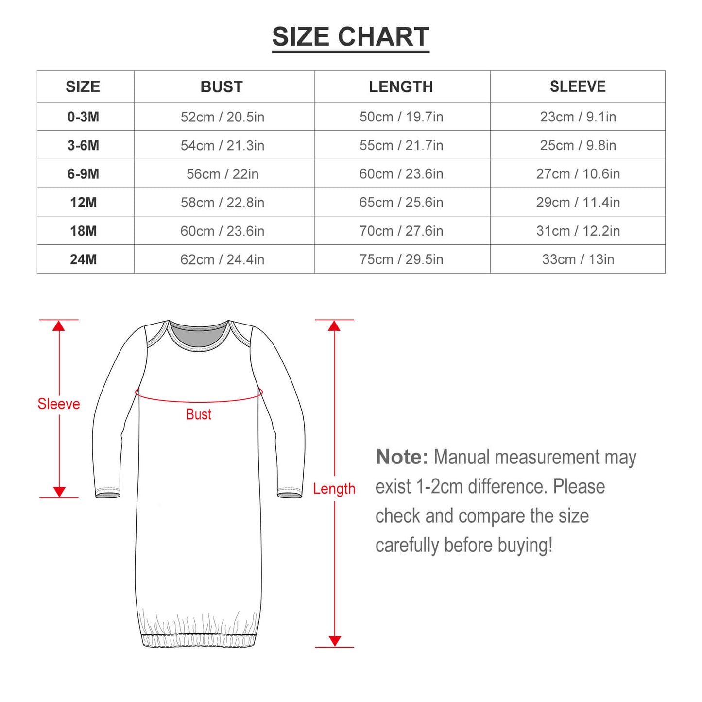 12 Galaxy, Outer Space Designs, Baby Long Sleeve Faux Cotton Sleeper Gown