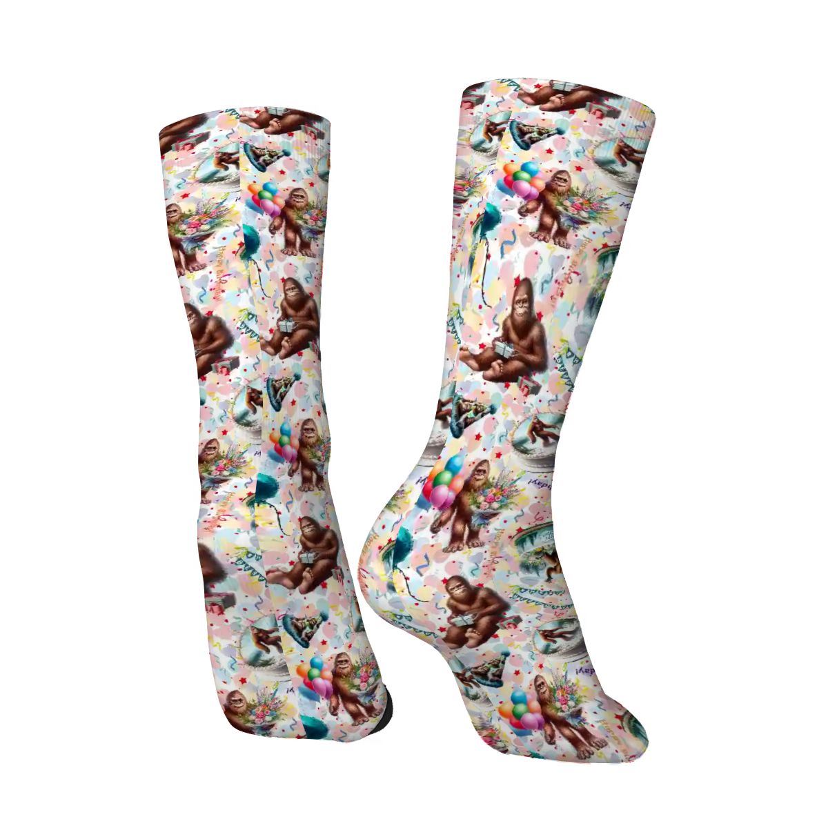 20 Bigfoot / Sasquatch Designs, Polyester Crew Socks