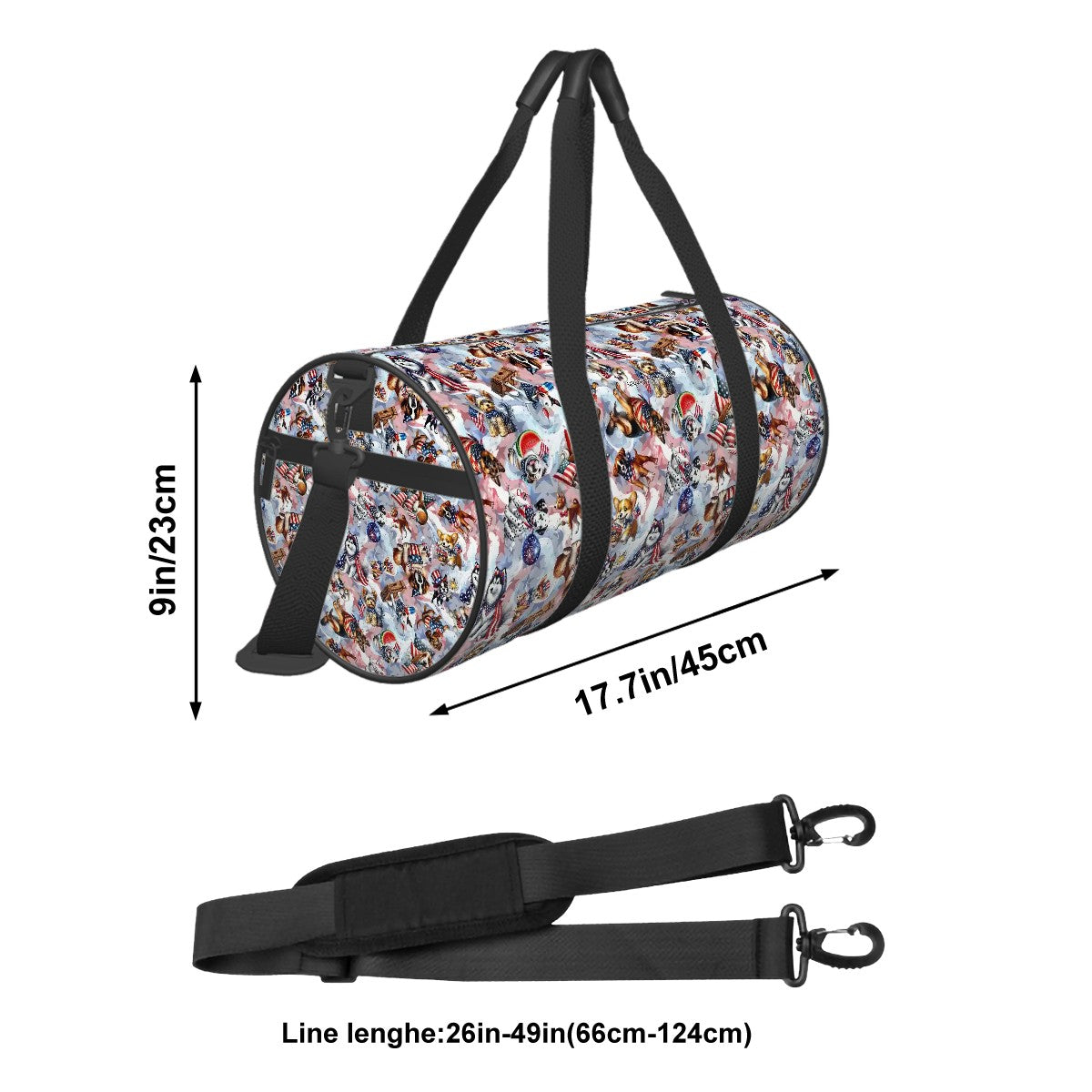 8 Patriot Designs, Large Capacity Duffle Bag, Sports Bag, Duffle, Travel Bag