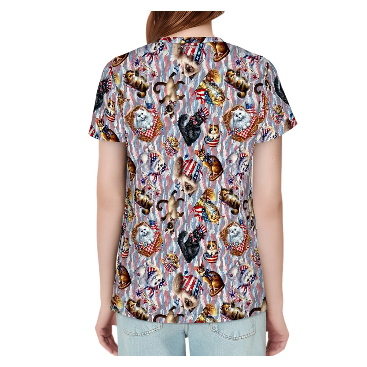 8 Patriotic Designs, Women’s Polyester Short Sleeve T-Shirt