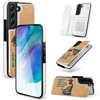 Bigfoot, Sasquatch "My Quiet Time..." - Samsung S22 Series Phone Cases / Flip Cover Wallet