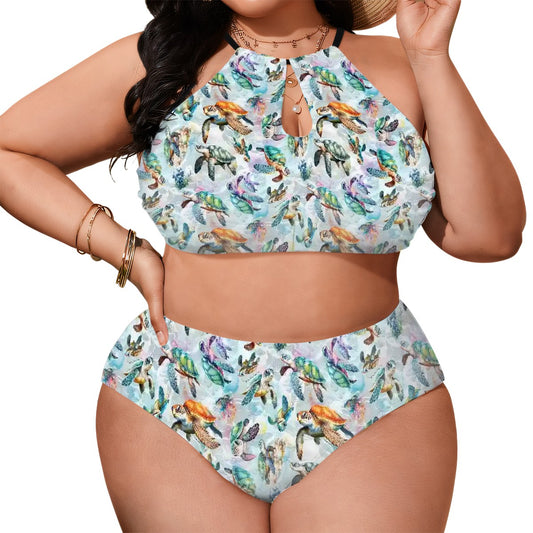 10 Animal Designs, Plus Size High-Waisted Bikini Customized Services