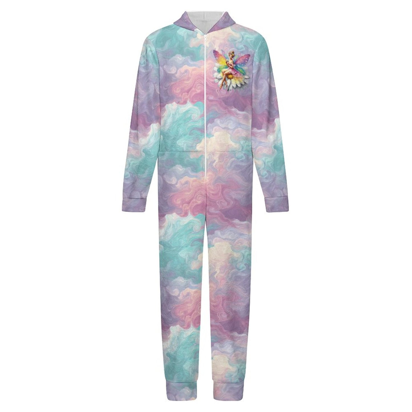 Fairy, Youth Flannel Footless Zip up Pajama Jumpsuit