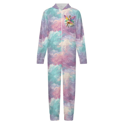 Fairy, Youth Flannel Footless Zip up Pajama Jumpsuit