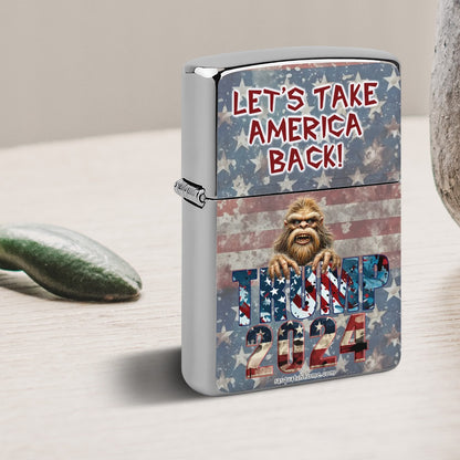 Take Back America Sasquatch Bigfoot 2024 Metal Lighter Case
