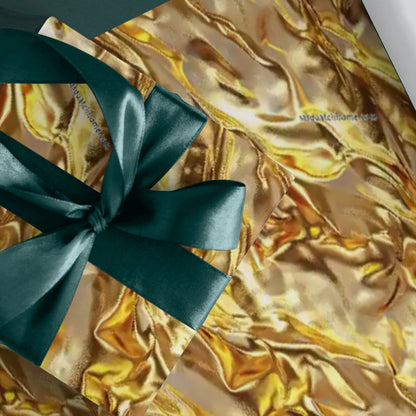 Gold Water, 3 Pack Gift Wrapping Paper Sheets